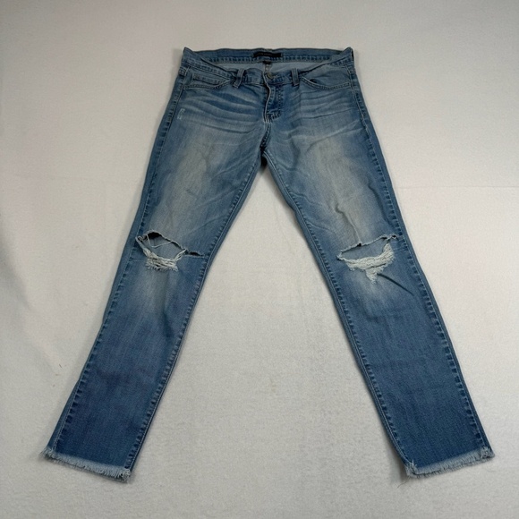 Flying Monkey Skinny Jeans Womens Size 26 Light Blue Mid Rise Distressed Stretch - Picture 2 of 14